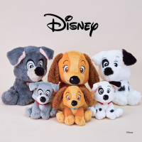 Disney Lady and The Tramp & 101 Dalmatians Lovely Plush & Keychain