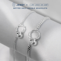 Lắc Tay Bạc Đôi Nam Nữ Tình Yêu Cao Cấp JENSY \Better Half\" LTDJ1"