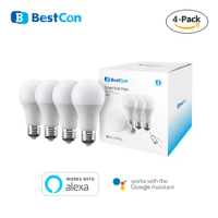 4-Pack New BroadLink BestCon Wi-Fi LED Bulb E27 Dimmer Light Voice control with Alexa and Google Home
