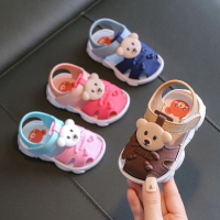 LEBARAN 3.3 Littlecat Sandal Anak Bayi Bahan Karet Model Lucu  Motif Beruang Madu Perempuan honey be