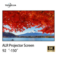 ALR Projector Screen 92"-120” 16:9 Ambient Light Reflection Screen Black Fixed Frame 4K Anti-Light Projection Screen