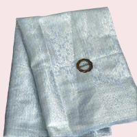 Rok Batik Wanita Model Lilit Bahan Kain Songket / Bawahan Kebaya Rok Lilit Songket Warna Blue Silver