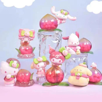 Sanrio Vitality Peach Paradise Series Mystery Blind Box Cartoon Cinnamoroll Melody Kuromi Action Figures Collectible Model Gift