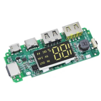 TZT Dual USB 5V 2.4A Micro/Type-C USB Mobile Power Bank 18650 Charging Module Lithium Battery Charger Board Circuit Protection
