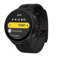 Jam Tangan Unisex Suunto Run All Black Amoled SS051272000 46mm Smartwatch Silicone Strap Original Ga