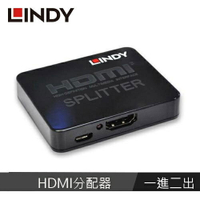 【現折$50 最高回饋3000點】LINDY林帝 迷你型HDMI1.4 10.2G 一進二出分配器
