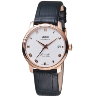 MIDO 美度 官方授權 Baroncelli Heritage永恆系列復刻腕錶-M0272073601300黑色/33mm