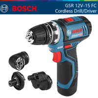 Bosch Cordless Drill Electric Screwdriver 12V Rechargeable Lithium Battery Hand Drill Household Driver Power Tools GSR 12V-15 FC