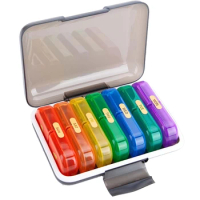 Weekly(7-Day) Travel Pill Organizer 2 Times A Day Medicine Organizer Pill Holder Contains 7 Cute Pill Box