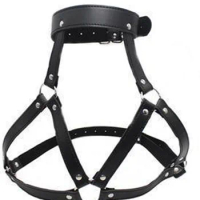 Leather Chastity bra Temptress BDSM Bondage chained collar Sex Toys for Woman Fetish Harnesses Belt Female Erotic Chastity Belt