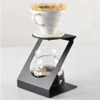 Coffee Dripper Rack Metal Pour Over Coffee Dripper Stand Filter Cup Holder Reusable Organizer For Home Office Cafe Black