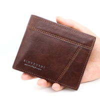 New Short Card Holder Men's Wallet High Quality Casual Card Clip Bag Simple Male Purses Photo Holder Small Mens Clutch Wallet