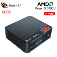 Beelink Ryzen5 SER5 5560U SER5 Pro 5700H Mini PC AMD DDR4 16GB RAM 500GB SSD WiFi 6 LAN 1000M Desktop Gaming Computer VS 5800H