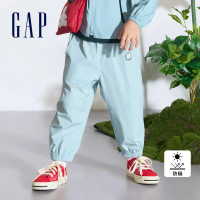 【GAP】男幼童裝 Logo防曬印花束口鬆緊褲-藍色(890415)