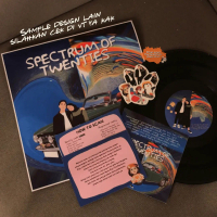 Custom Vinyl Record 12 Inch/30 cm (Paket Classic) - Gratis Desain, Lagu, dan Ilustrasi! Bonus Gift B