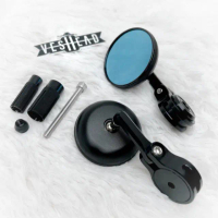 ส่งฟรี กระจกปลายแฮนด์ อลูมิเนียม C สำหรับ Vespa & Lambretta กระจกเลนส์ฟ้า ตัดแสงสะท้อน แข็งแรงทนทาน