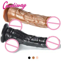 Big realistic Dildo Flexible penis Gspot textured shaft Masturbation strong suction Waterproof Sex toy Product for women