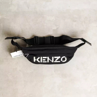 KENZO Tas KENZO PARIS CROSS WHITE BLACK NYLON WAIST BAG 100% ORIGINAL