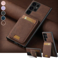 SUTENI Leather Wallet Card Holder Phone Cases For Samsung Galaxy S24 S23 Ultra S22 Plus Note20