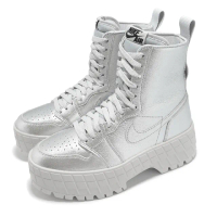 【NIKE 耐吉】靴子 Wmns Air Jordan 1 High Brooklyn 女鞋 銀 厚底 增高 休閒鞋(FJ5737-002)