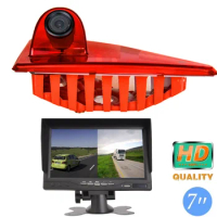 HD 720P 3rd Brake Light Rear View Camera + 7'' Monitor for Opel Movano B/Vauxhall Movano B/Renault Master/Nissan NV400 2010-2019