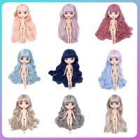 ICY DBS Blyth 1/6 Doll Joint Body 19 Joints Body 30CM Doll Shiny Light Skin Tiger Tooth Bunny Tooth Make Up Special Price Gifts