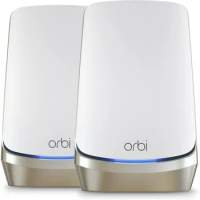 NETGEAR Orbi Quad-Band WiFi 6E Mesh System (RBKE962), Router with 1 Satellite Extender, 10.8Gbps Speed, Coverage up to 6,000 sq.