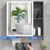 衛生間浴室智能鏡柜鏡背美妝收納掛墻式鏡子帶燈除霧梳妝置物鏡箱