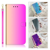 For Motorola Edge 40 Case Solid Color 3D Mirror Leather Flip Phone Case for Moto Edge 40 Neo Cover Edge40 Pro 40Pro Card Slots