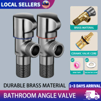 High Quality Brass Stop Valve Angle Valve  Premium PVD Gun Grey Anti-Rust G1/2\ Fitting for Toilet /