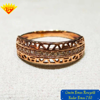 Cincin Emas Rosegold 01 Kadar Emas 750