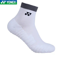 3 Pairs YONEX Socks Sport mid Sock men women female badminton tennis cotton Towel Bottom Socks basketball tennis