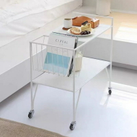 床頭櫃 邊幾小推車餐車客廳個設計置物架帶輪可移動角幾床頭