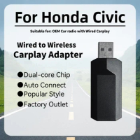 New Mini Apple Carplay Adapter for Honda Civic Smart AI Box Car OEM Wired Car Play To Wireless Carplay USB Dongle Plug and Play