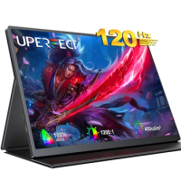 UPERFECT 2.5K 120Hz Portable Monitor 16" 2560x1600 IPS Gaming Laptop Display Dual USB C HDMI Game Play Computer PC Second Screen