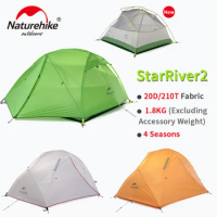 Naturehike Star River 2 Ultralight Camping Tent for 2 People Outdoor Trekking Waterproof Double Layer 4 Season Lightweight 1.8kg
