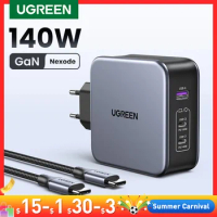 UGREEN 140W GaN Charger USB Type C PD3.1 Fast Charge For Macbook Quick Charge 4.0 3.0 USB Phone Charger For iPhone Xiaomi Tablet