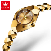 OLEVS 7007 Fashion Quartz Watch Gift Round-dial Tungsten Steel Watchband