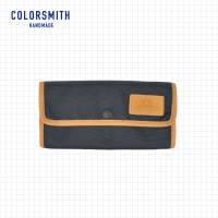 【COLORSMITH】CR．扣式對折長夾．WLCR2054-NB(台灣原創品包包品牌)