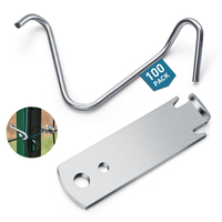 100PCS T-Post Wire Clips Galvanized Steel Fence Clips Heavy-Duty Clip Bending Tool Time-Saving and C