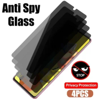 4PCS Anti-Spy Screen Protector For Samsung S21 S20 FE 5G A72 A71 A51 A31 A12 Privacy Glass for Samsung A73 A53 A33 A23 A52S 5G