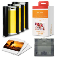 3 Inch Canon Selphy CP1300 Paper Ink 54x86mm Compatible for Selphy CP1500 CP1200 CP910 CP900 Printer with Credit Card Size Tray