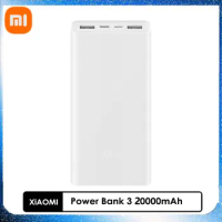 Xiaomi Power bank 20000mAh 3 PLM18ZM 18W 2-Way Quick Charging USB C Portable Mi Powerbank 20000 external battery Powerbank