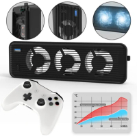 Cooling Fan USB3.0 Game Console Cooling Fan Quiet Cooler Fan 5500RPM with 3 Fans for Playstation 5 Disc&amp;Digital Edition