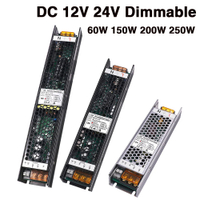 Dimmable LED Driver Power Supply AC 200V-240V To DC 12 V 24V 60W 100W 150W 200W 250W Lighting Transformers