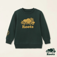 【Roots】Roots小童-#Roots50系列 光芒海狸圓領大學T(深綠色)