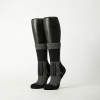 【FOOTER除臭襪】10入組-減壓顯瘦輕壓力登山襪-女款-局部厚(T201)