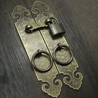中式仿古加厚直條拉手櫥柜門銅把手門拉手推拉門木門拉環配古銅鎖