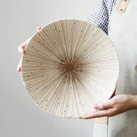 創意餐盤 【日本美濃燒】進口Bloom千段十草菜盤餐具手工日式家用意面盤子