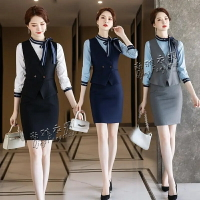 高品質💕免燙職業裝馬甲套裝女 時尚氣質西裝背心 制服工作服gs